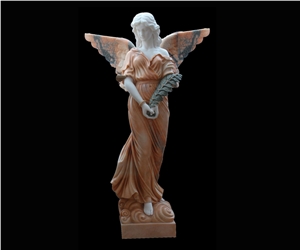 Beige Marble Handcarved Human Sculptures, Western Style Statues