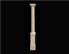 Beige Marble Handcarved Sculptured Building Pillars, Roman Columns