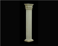 Beige Marble Handcarved Sculptured Building Pillars, Roman Columns