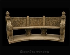 Beige Marble Handcarved Sculptured Table Sets, Western Style Tables