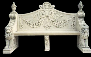 Bench and Table/Stone Furniture/White Marble Handcarved /Western Style