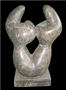 Black Marble Handcarvd Sculptures, Western Abstract Art Sculptures