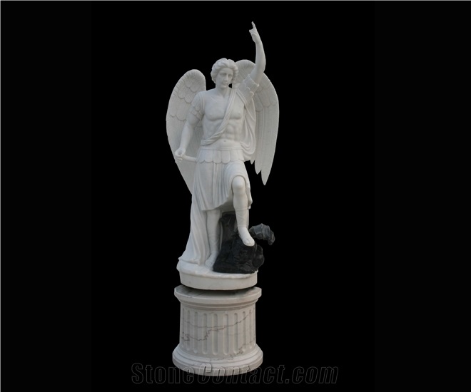 Brown Marble Handcarved Statues, Western Style Sculptures