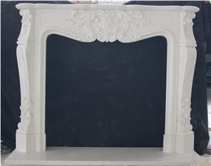 Carved Hand Sculpture Marble Stone Fireplace