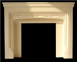 Cream Bello Limestone Fireplace Mantels