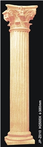 Customized Beige Sandstone Column,Landscaping Pillars