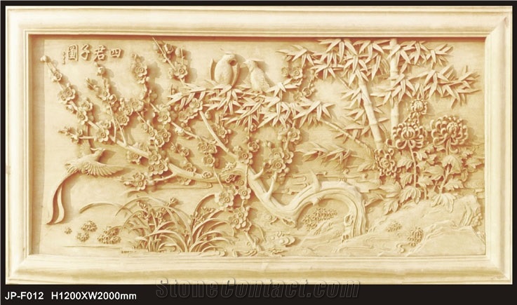Customized Beige Sandstone Panels Relieves,Sandstone High Relief Carving