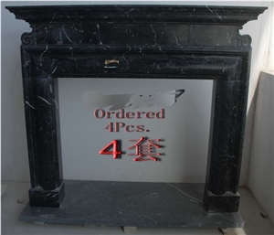 Fangshan White Marble Fireplace Mantels Hearths