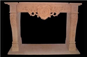 Fireplace Marble Stone Sculpture Handcarved Mantel Indoor Outdoor Mod