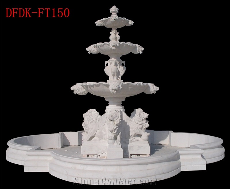 Fountain Animals Angel Marble Stone Handcarved Sculpture