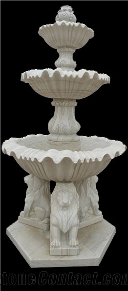 Fountain Animals Marble Stone Handcarved Sculpture