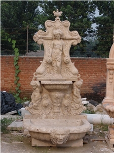 Fountain Marble Stone Waterfall Handcarved Sculpture Garden Outdoor