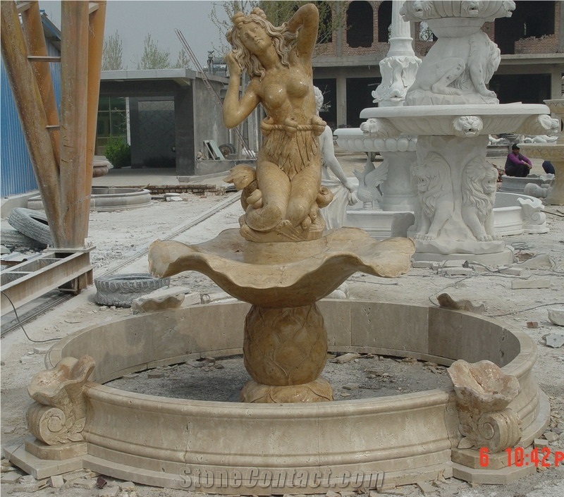 Fountain Marble Stone Waterfall Handcarved Sculpture