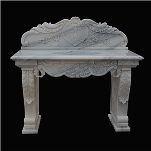 Hand Carved White Marble Sculptured Sinks, Western Style Wash Basin