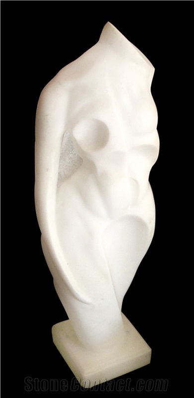 Handcarved Sculpture Marble Design Adstract Carving Western Style