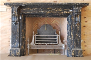 Handcarved Stone Fireplace Mantel Hearth Surround