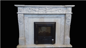 Italian Carrara Fireplace Mantels,Fireplace Hearth,Fireplace Surround