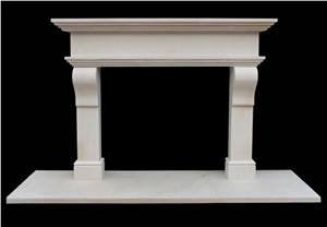 Limestone Fireplace Hand Carved Sculpture
