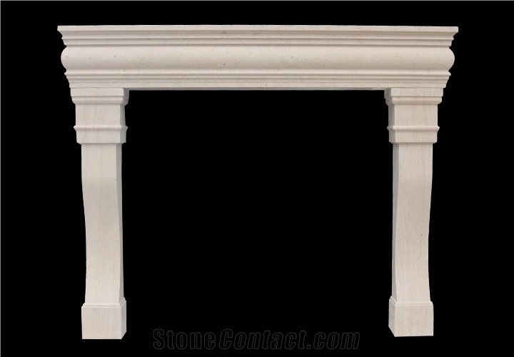 Limestone Fireplace Hand Carved Sculpture