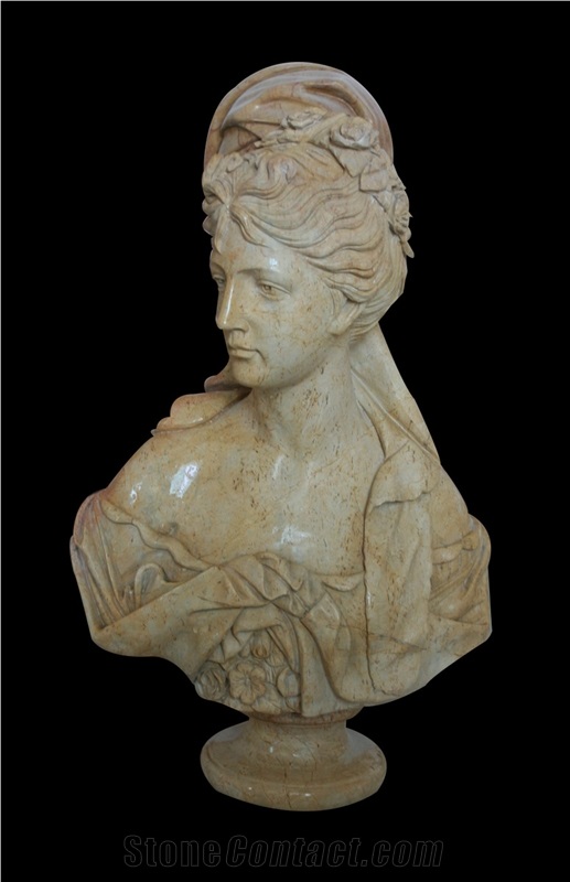 Marble Stone Bust Of Lady Sculpture