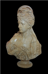 Marble Stone Bust Of Lady Sculpture