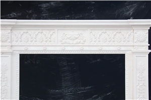 Marble Stone Sculpture Carved Fireplace