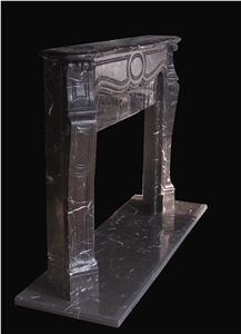 Nero Marquina Marble Fireplace Mantel