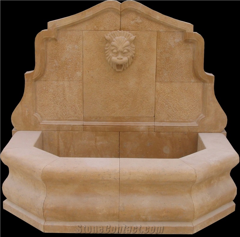 Red Marble Sculptured Fountains,Handcarved Stone Wall Fountains
