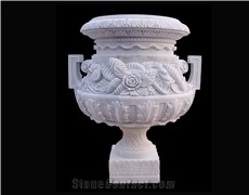 Sculpture Vases Marble Stone Flower Outdoor Planter