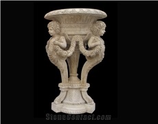 Sculpture Vases Marble Stone Flower Outdoor Planter