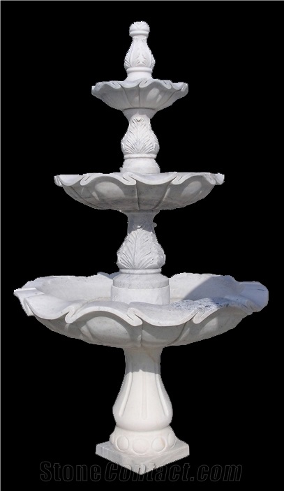 Simple White Marble Fountain Cast Stone Fountain Park Fountains