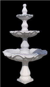 Simple White Marble Fountain Cast Stone Fountain Park Fountains