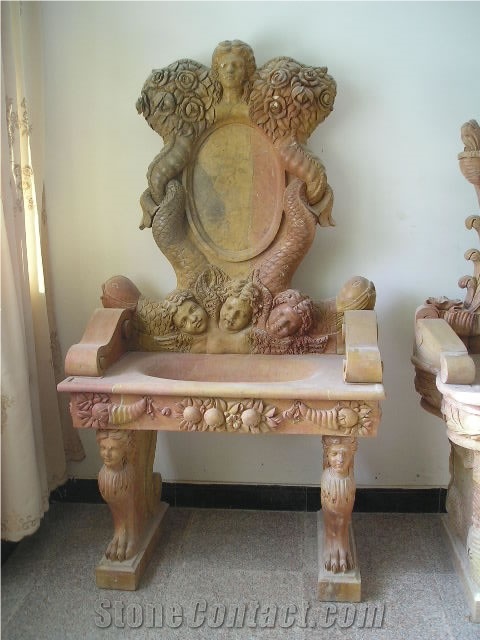 Table Bench Vase Marble Stone Sculpture Handcarved Mantel
