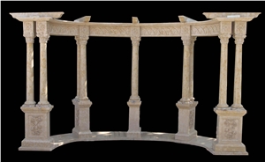Western Style Sculpture Hand Carved Pergola Marble Column