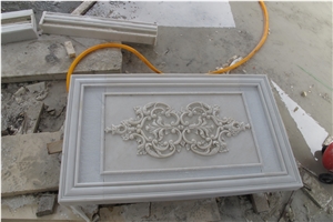 White Handcarved Marble Western Style Relief
