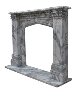 White Marble Fireplace/ Fireplace Surround/ Western Style