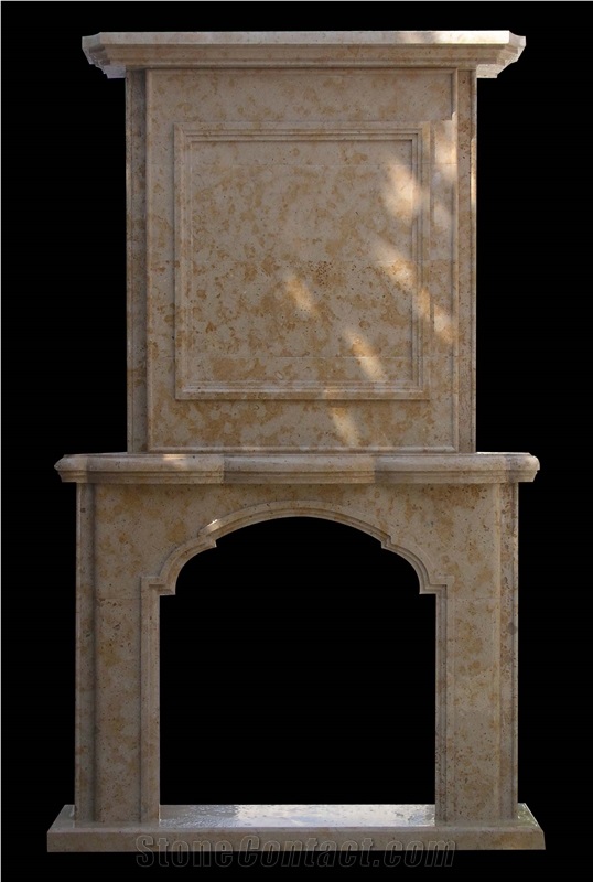 White Marble Fireplace Overmantel