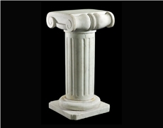 White Marble Handcarved Building Columns, Western Building Pillars