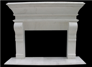 White Marble Handcarved Fireplaces Mantel,Western Sculptured Fireplace