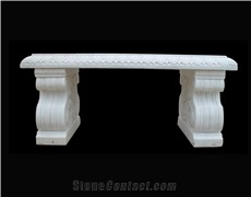 White Marble Handcarved Outdoor Table Sets