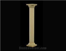 White Marble Handcarved Stone Column, Western Style Building Pillars