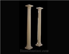 White Marble Handcarved Stone Column, Western Style Building Pillars