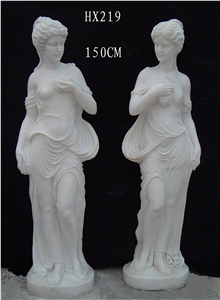 White Marble Human Sculpture, Stone Statues, Carvings,Woman,Children