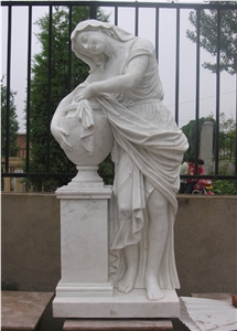 White Marble Statues/ Handcarved Sculptures/ Indoor, Outdoor Statues