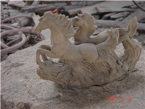 China Marble Stone Carvings Customized Statues Animal and Angle Sculptures