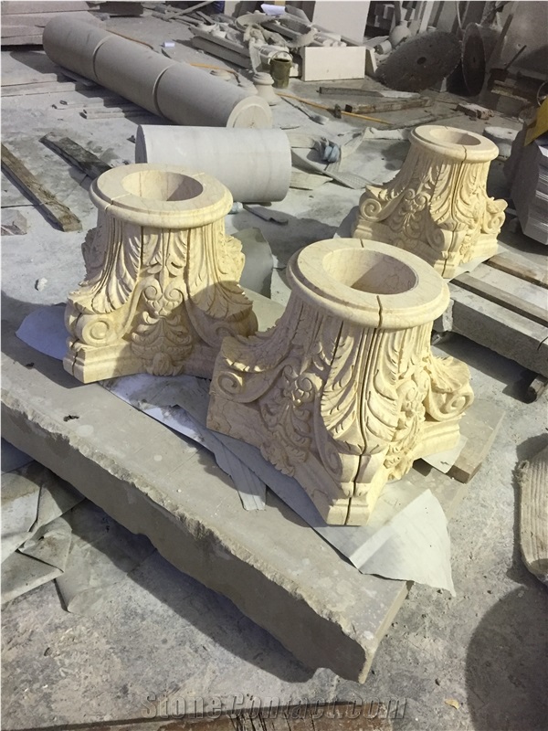 Dimension Column Capital,Shaft,Pillar,Marbel Hand Carving,Carved
