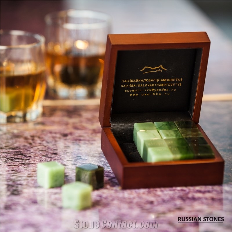 Nephrite Jade Cubes for Whiskey, Nephritis Cubes