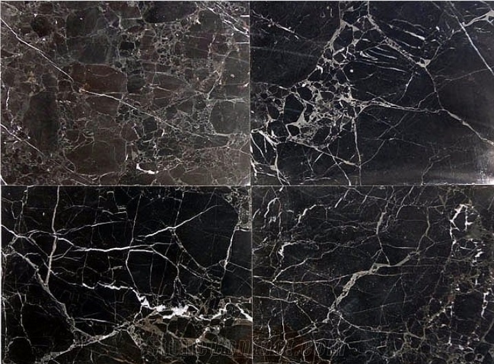 Alanya Black Marble Slabs & Tiles, Turkey Black Marble