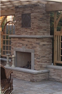 Ledge Stone, Castle Stone Panel Outdoor Fireplaces
