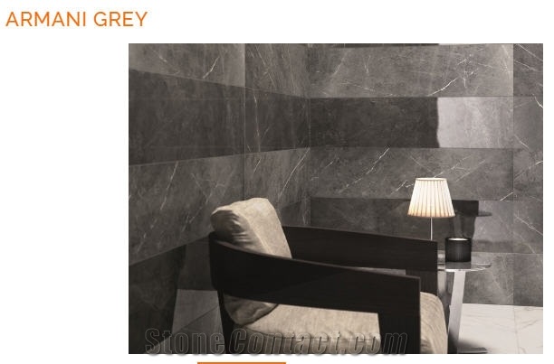 Armani Grey Marble Slabs, Tiles